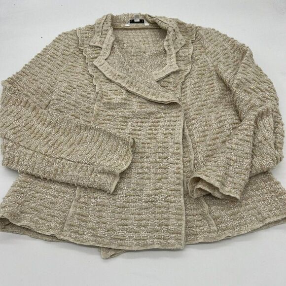 Cabi Beige The Estate 985 Chenille Double Breasted Blazer Jacket Womens Small - Picture 1 of 5